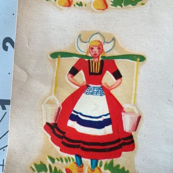 Vintage set of Dutch children transfer decals for walls and accessories in homes - Picture 9 of 10